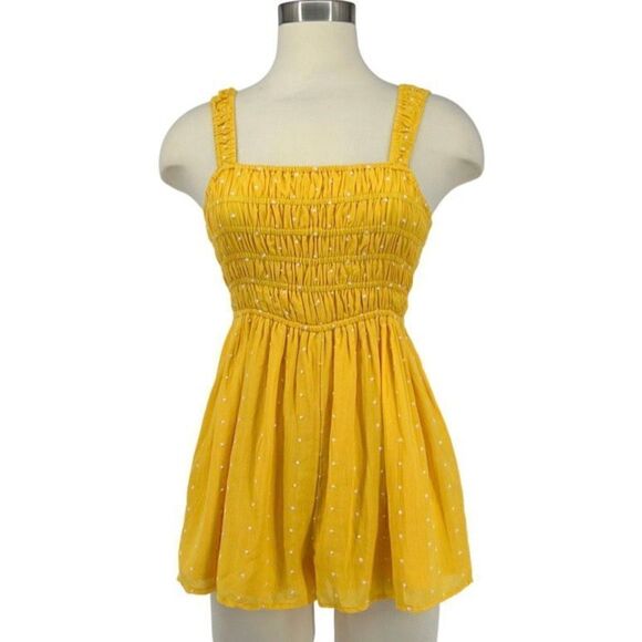 NWT UO Cleo Embroidered Tie-Back Romper - Picture 3 of 11